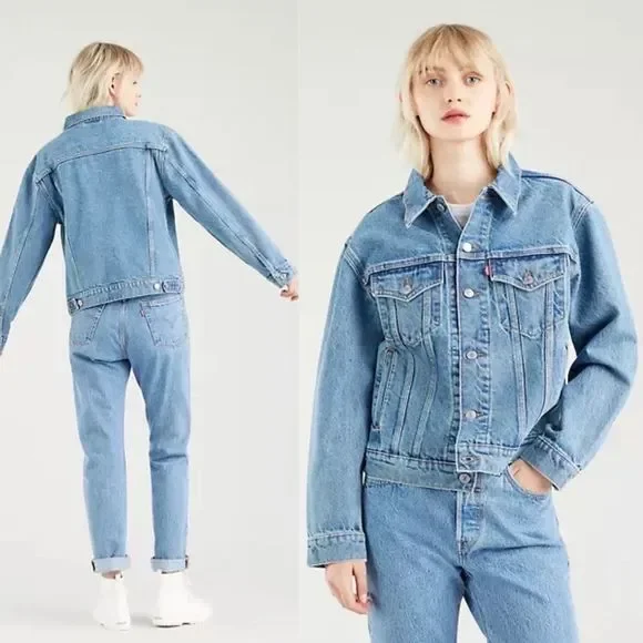 NWT Levi's Ex-Boyfriend Trucker Jean Jacket - Picture 7 of 16